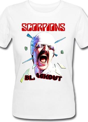 Женская футболка Scorpions Blackout - Album (белая)