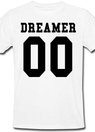 Мужская именная футболка Dreamer (принт спереди) [Цифры можно ...