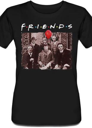 Женская футболка Friends - Horror (чёрная)