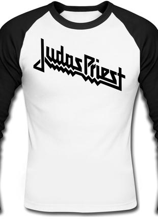 Футболка с длинным рукавом Judas Priest - Black Logo (белая с ...