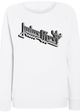 Женский свитшот Judas Priest - Grey Logo (белый)