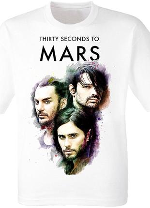 Футболка 30 Seconds To Mars (біла)