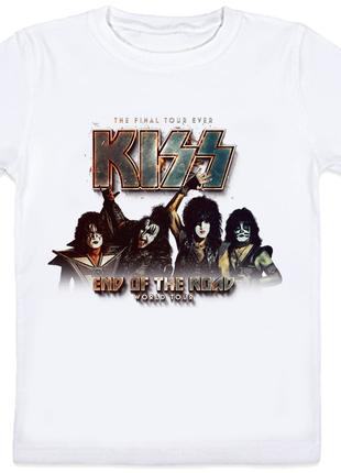 Детская футболка Kiss - End Of The Road - World Tour (белая)