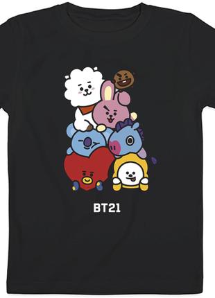 Детская футболка BTS Bangtan Boys "BT21" (чёрная)