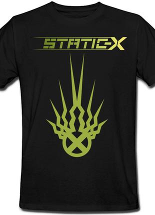 Футболка Static-X - Green Logo (чорна)