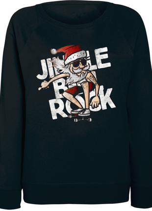 Жіночий новорічний світшот Jingle Bell Rock (чорний)