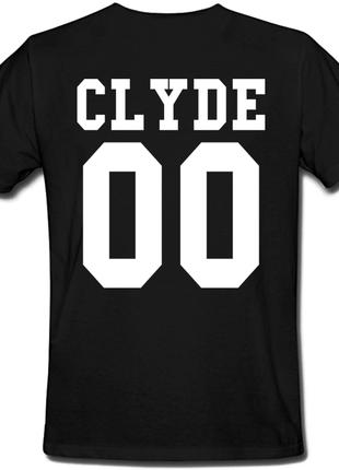 Мужская именная футболка CLYDE (принт сзади) [Цифры можно меня...