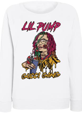 Женский свитшот Lil Pump - Gucci Gang (белый)