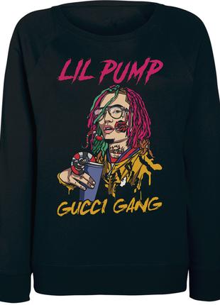 Женский свитшот Lil Pump - Gucci Gang (чёрный)