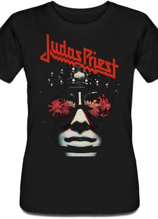 Женская футболка Judas Priest - Hell Bent For Leather (чёрная)