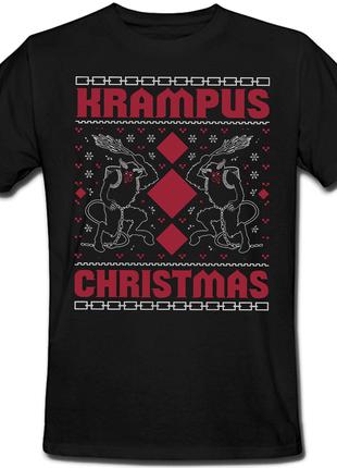 Футболка новорічна "Krampus Christmas" (чорна)