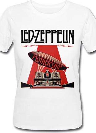 Женская футболка Led Zeppelin - Mothership (белая)