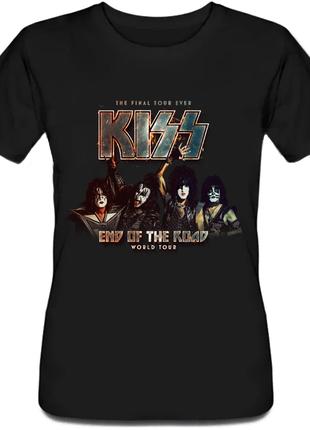Женская футболка Kiss - End Of The Road - World Tour (чёрная)