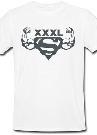 Мужская футболка Superman XXXL (белая)