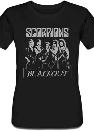 Женская футболка Scorpions Blackout - Band (чёрная)