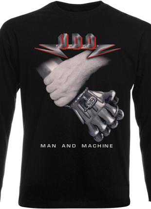 Футболка с длинным рукавом U.D.O. - Man And Machine (чёрная)