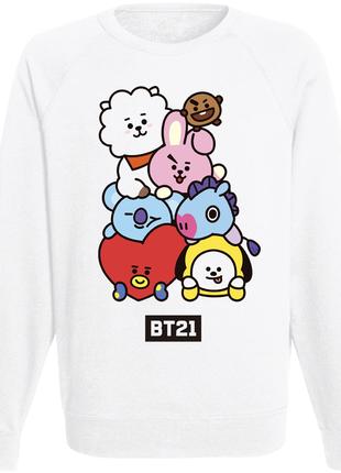 Свитшот BTS Bangtan Boys "BT21" (белый)