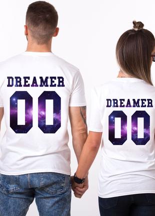 Парные именные футболки "Dreamer - Space" [Цифры можно менять]...