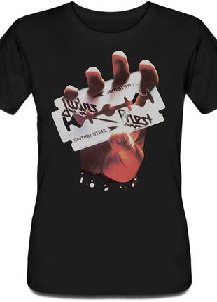 Женская футболка Judas Priest - British Steel (чёрная)
