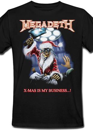 Футболка новорічна "Megadeth Xmas Is My Business" (чорна)