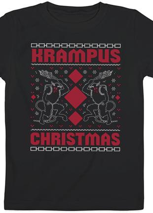 Дитяча новорічна футболка "Krampus Christmas" (чорна)