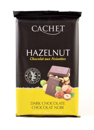 Шоколад темный с фундуком Cachet Dark Chocolate Hazelnut 300г ...