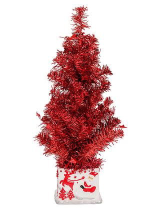 Елка декоративная в горшке 53см, цвет - красный