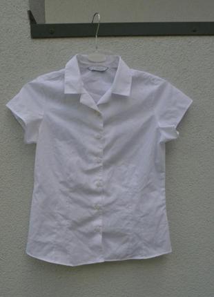 Красивая брендовая белая блузочка на девочку 11-12 лет