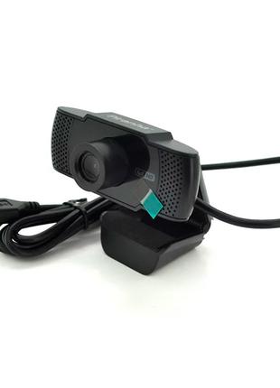 Вебкамера с гарнитурой YT-9635, 1080p, пласт. корпус, Black