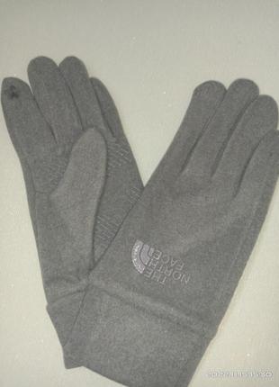Серые спортивные термо перчатки перчатки зимние, сенсорные, ве...