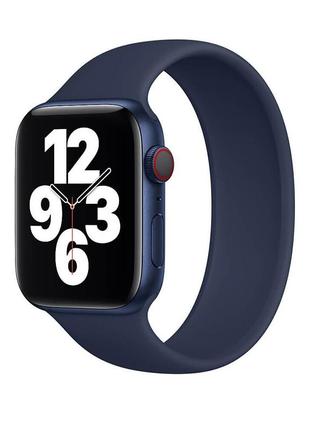 Силиконовый монобраслет solo loop midnight blue для apple watc...