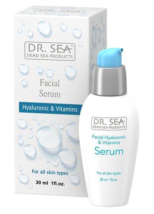 Сыворотка для лица dr. sea facial serum hyaluronic acid and vi...