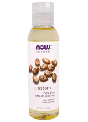 Косметическое масло now solutions castor oil 100% pure (118 мл.)