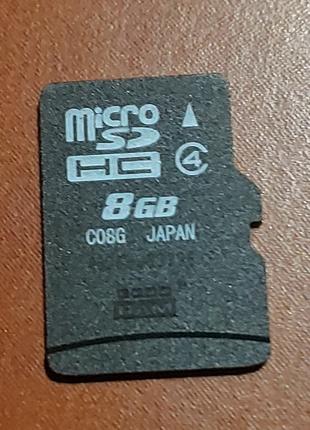 Карта памяти microSD 8Гб