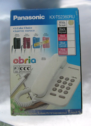 Телефон стационарный кнопочный Panasonic KX-TS2360 Япония, новый
