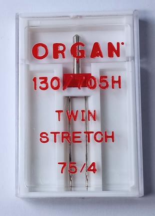 Голка подвійна стрейч Organ Twin Stretch № 75/4