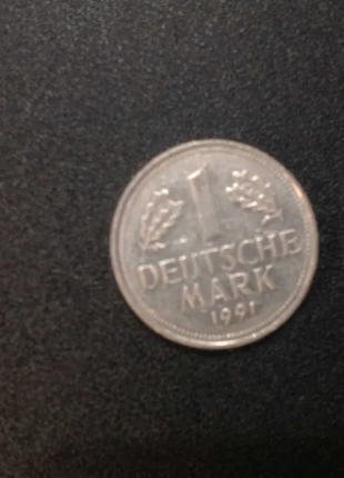Коллекционная монета 1 Deutsche mark 1991 года