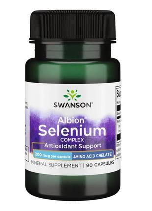 Селен от swanson 200мг, swanson - albion selenium complex, 90к...