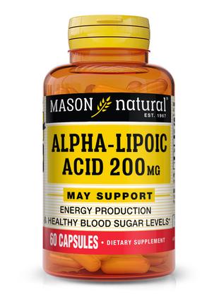 Натуральная добавка Mason Natural Alpha-Lipoic Acid 200 mg, 60...