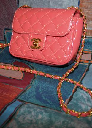 Женская мини сумка Chanel кроссбоди клатч Chanel France