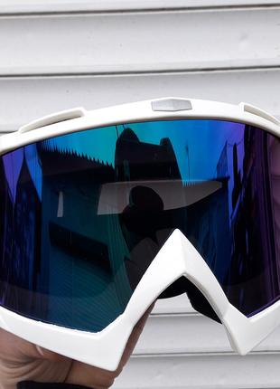 Лыжные очки сноубордические белые