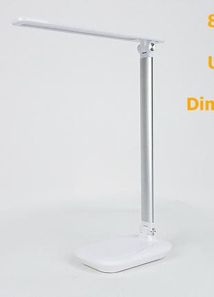 Светодиодная настольная лампа LED белая, USB, Dimmer, 3000-600...