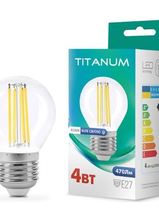 LED лампа TITANUM Filament G45 4W E27 4100K