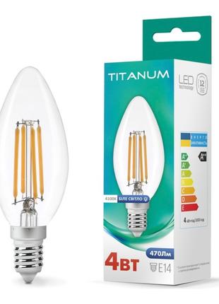 LED лампа TITANUM Filament C37 4W E14 4100K