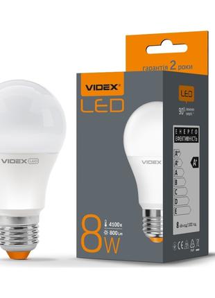 LED лампа VIDEX A60e 8W E27 4100K