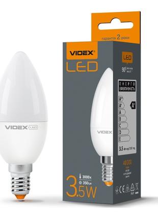 LED лампа VIDEX C37e 3.5W E14 3000K