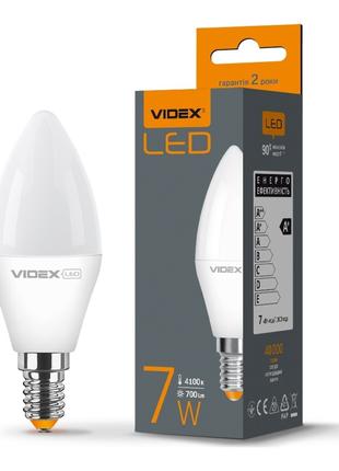 LED лампа VIDEX C37e 7W E14 4100K