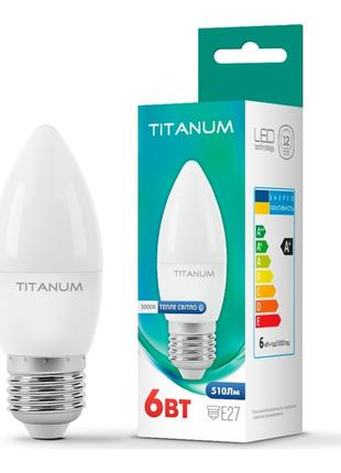 LED лампа TITANUM C37 6W E27 3000K