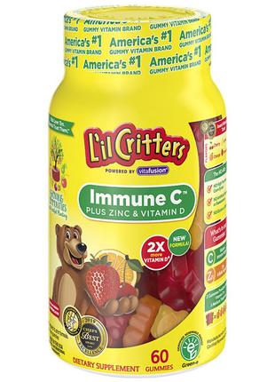 L´il Critters, Immune C с цинком и витамином D, 190 жевательных
