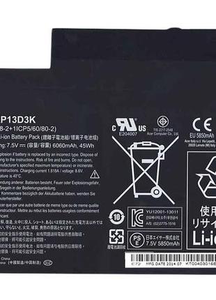Аккумулятор для ноутбука Acer AP13D3K Aspire S3-392G 7.5V Blac...